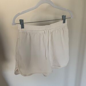 Aritzia Cream Athletic Shorts